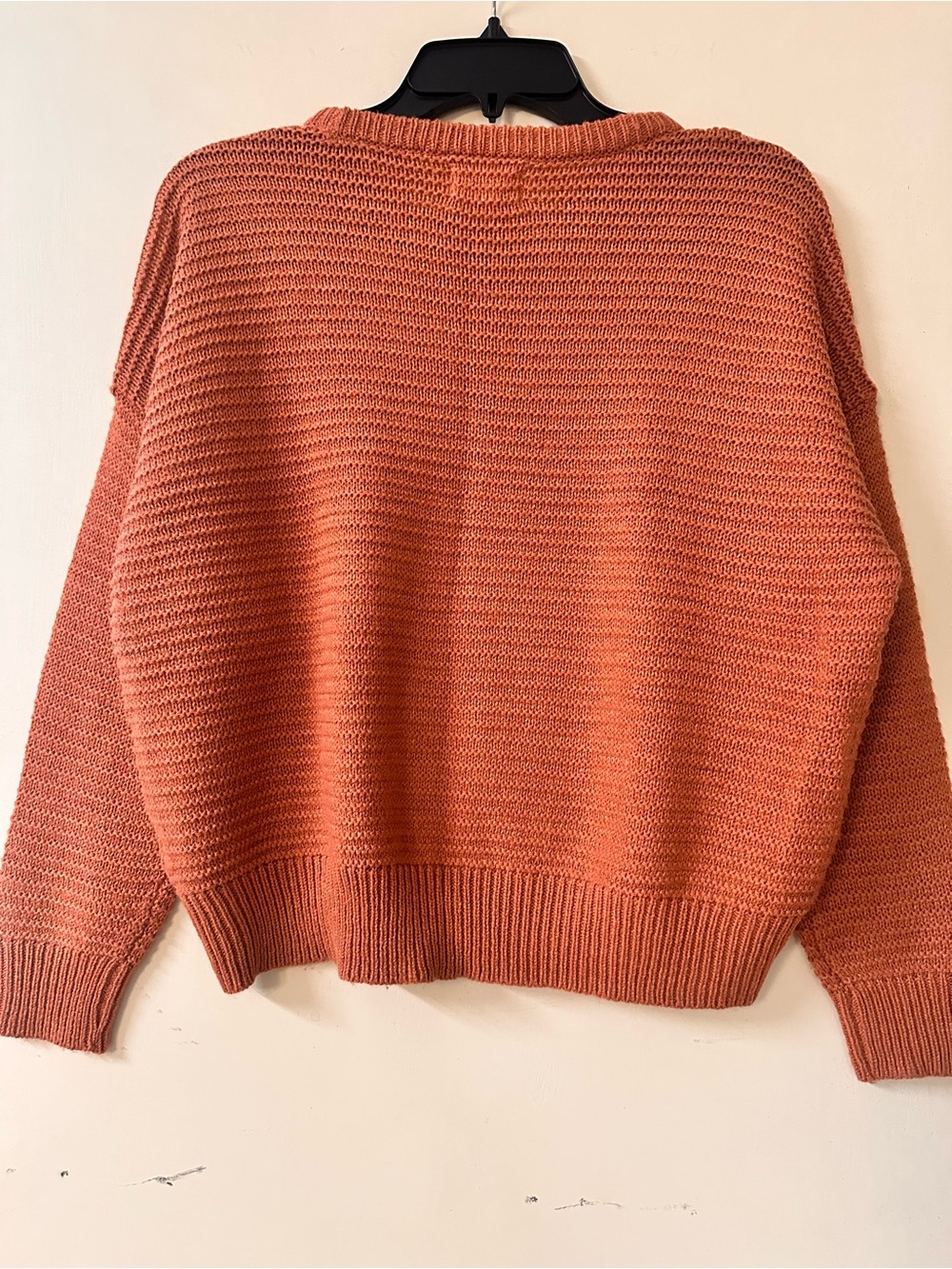 Poof! Rust Button-Shoulder Crewneck Sweater - Picture 2 of 11